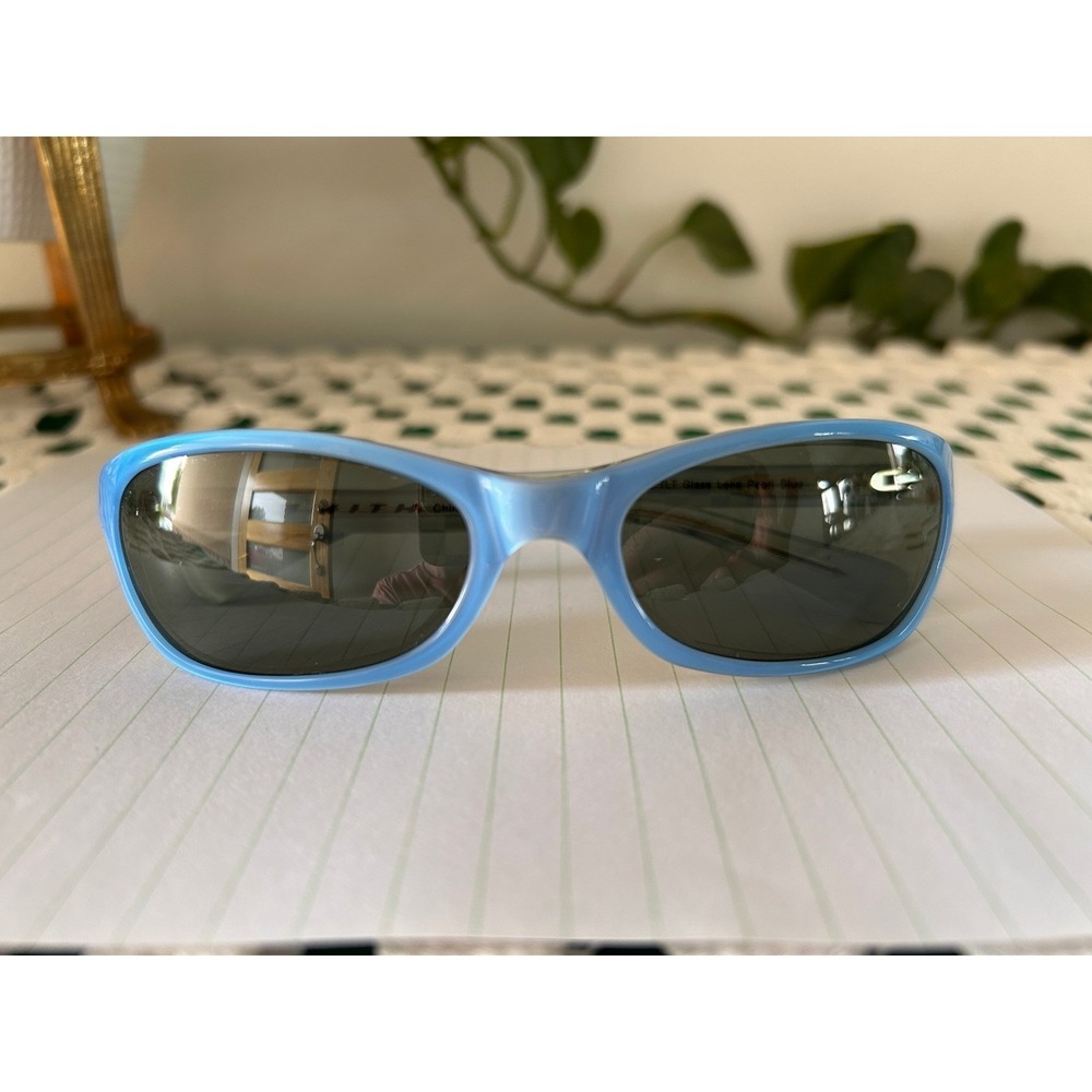 Smith Southbound Sunglasses Pearl Blue Frame TLT Glass Lens Wrap Sporty Shades